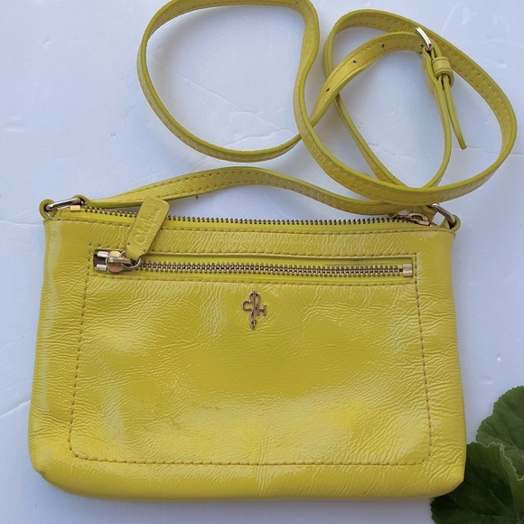 Cole Haan Yellow Crossbody Patent Leather - Picture 1 of 7